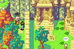 Devant l'entée secrète du temple de Kandor